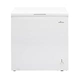 Willow W198CFW 199L Freestanding Chest Freezer with Removable Storage Basket, Adjustable Thermostat, 4* Freezer Rating, Low Noise - White