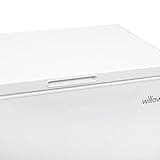 Willow W198CFW 199L Freestanding Chest Freezer with Removable Storage Basket, Adjustable Thermostat, 4* Freezer Rating, Low Noise - White