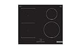 Bosch Series 4 PWP611BB5B Induction Hob with TouchSelect, CombiZone, PowerBoost and Timer Switch Off, Integrated, Black, 60cm wide