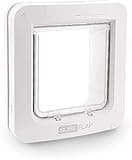 Sure Petcare SureFlap Microchip Pet Door Connect with Hub, Mobile App Control, Curfew Function, For Cats & Small Dogs, Install in Doors, Windows & Walls, White, 4 x C Batteries Required, Not Included