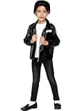 Funidelia | T-Birds Jackets - Grease for boy 50s: Rock & Roll, John Travolta, Grease, Films & Series - Accessories for kids, costume accessories - Size 13-15 years - Black