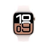 Apple Watch Series 10 GPS + Cellular 46 mm Smartwatch with Rose Gold Aluminium Case with Light Blush Sport Band - M/L. Fitness Tracker, ECG App, Always-On Retina Display, Water Resistant
