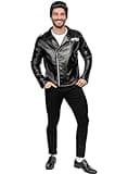 Funidelia | T-Birds Jacket - Grease for man 50s: Rock & Roll, John Travolta, Grease, Films & Series - Accessories for adults, costume accessories - Size M - Black