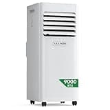 Air Conditioning Unit 9000 BTU, LEENON Portable Air Conditioners, 4-in-1 Cooling Dehumidifier Fan & Sleep Mode, 2-Speeds Air Conditioners for Home, Remote Control, 24H Timer, Window Kit Included