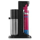 SodaStream Duo Sparkling Water Maker, Sparkling Water Machine & 2x 1L Fizzy Water Bottles, Retro Drinks Maker w. BPA-Free Water Bottle, Glass Carafe & Gas Bottle for Home Carbonated Water - Black