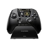 ManbaOne Multi-Platform Gaming Controller for PC,Switch 2,Switch,iOS,Android with Screen, Hall Effect Joysticks/Triggers, Mapping Function, Colorful LED, 1800mAh Battery, Charging Dock (Black)
