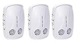 Pestbye® Advanced Whole House Rat and Mouse Repellent - Ultrasonic Electromagnetic Repeller - Get Rid of Mice & Rodents Humanely - Set of 3