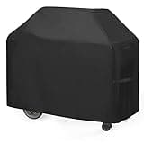 BBQ Cover Heavy Duty Large Waterproof, 3-4 Burner Gas BBQ Covers, Outdoor Barbecue Grill Cover PVC Coating Dust Protection, UV Protection with Storage Bag(145 x 61 x 117CM)