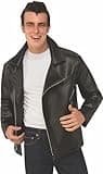 Rubies 820768 Grease, T-birds Costume Jacket historical_&_period Adult, Solid, Black, One Size