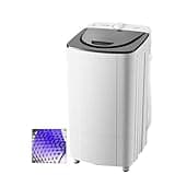 MGHRUE 10Kg Spin Dryer, Energy & Power Saving Spinner, 360° Blue Light, 2800 RPM Portable Clothes Dryer