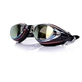 DUEYUN Wide Vision Swimming Goggles Adult Dioptres: 0 to -8.0, Optical Swimming Goggles Adult Adjustment Anti-Fog Anti-Leak UV Protection for Men Women with Storage Case (Dioptres:-4)