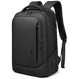 Mens Business Laptop Backpack for 15.6 Inch Large Rucksack with Charging Port Computer Bag Durable Anti-Theft High-Tech Daypack Water-Resistant Casual Daypack for Office College Weekender-Black