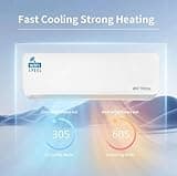 12000 BTU Air Conditioner Wall Split Wi Fi 5 In 1 Air Cooler Heater Dehumidifier Air Purifier Fan With Heat Pump Remote Control 3.4 kW A++ Rating 2 Pipes and Installation Kit Included