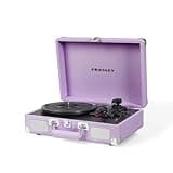Crosley Cruiser Plus Portable Turntable - Bluetooth Record Player, 3-Speed Suitcase Vinyl Player, Home Turntables for Vinyl Records, Built in Stereo Speakers & Bluetooth Receiver, AUX Input, Lavender