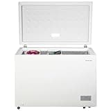 Russell Hobbs Free Standing Chest Freezer, 300 Litres, Low Noise, Garage Safe, Counterbalance Lid, Front Drain Hole, 1.8m Cord, Castor Wheels, 5 Year Registered Guarantee White, RH300CF201W