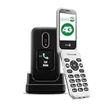 Doro 6880 4G Unlocked Flip Mobile Phone for Seniors with Talking Number Keys, External Display, Assistance Button and Charging Cradle [UK and Irish Version]