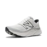 New Balance Men's Fresh Foam X More V4 Running Shoe, White/Black Metallic/Black, 11.5 UK