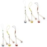OSALADI 6 Pcs Lucky Cat Mobile Phone Hanging Accesorios Para Telefonos Celulares Phone Embellishment Luck Cat Phone Pendant Phone Hanging Decor Lucky Cat Bag Fortune Cat Hanging Chic Cloth