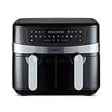 Tower T17088 Vortx 9L Dual Basket Air Fryer with Smart Finish, 2600W, Black