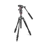 Manfrotto Travel Befree Live Aluminium Tripod Twist, Video Head, Black, compact (MVKBFRT-LIVEUS)
