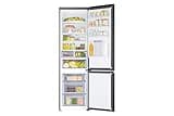 Samsung Series 8 SpaceMax Combi Fridge Freezer, Featuring Spacemax, AI Energy Mode and Twin Cooling, Black, Model: RB38C607AB1