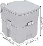 Dripex Portable Camping Toilet - 20L Handle Removable Handle Portaloo with Flush for Outdoor Camping Hiking Travel Caravan