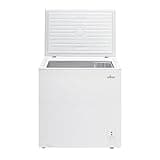 Willow W198CFW 199L Freestanding Chest Freezer with Removable Storage Basket, Adjustable Thermostat, 4* Freezer Rating, Low Noise - White