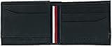 Tommy Hilfiger Men's Leather Leif RFID Bifold Wallet with Flip ID, Black