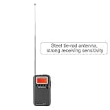 Vhf Airband Radio, Aircraf Band Receiver Por Able Full Vhf Uhf Scanner Radio AB Recorder Gold Receiver FM AM CB SW LCD Display Wi H Backligh (Black)