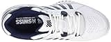 K-Swiss Performance Men's Receiver V Tennis Shoe, White/Peacoat/Silver, 10 UK