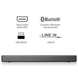 Hisense HS214 Soundbar All-in-one, Wireless Bluetooth, Powerful Bass Built-in, Compact Design, AUX, HDMI, USB, TV, PC Speaker
