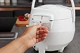 Yum Asia Panda Mini Rice Cooker With Ninja Ceramic Bowl and Advanced Fuzzy Logic (3.5 cup, 0.63 litre) 4 Rice Cooking Functions, 4 Multicooker functions, LED display, 220-240V (Arctic White)