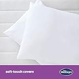 Silentnight Deep Sleep Pillows 2 Pack – Medium Support Comfortable Hollowfibre Bed for Front, Back and Side Sleepers Machine Washable Hypoallergenic of Standard Size, White