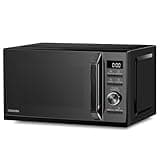 Toshiba Black Microwave 20 Liter Digital 800W Microwave Oven with 1000W Grill, Combination compact with 5 Power Levels, 8 Auto Menus, Grill, Combi, Digital Clock, Mirror Door Finish, MW3-AG20PF(MB)