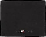Tommy Hilfiger - Johnson Tri-Fold Card Wallet, Black - 100% Pure Leather - Built-in 6 Card Holder - Designer Wallets for Men Mens Wallets