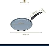 MasterClass MCCPCER24 Eco Induction Crepe / Pancake Pan with Healthier Chemical Non Stick, Aluminium / Iron, Black / Blue, 24 cm