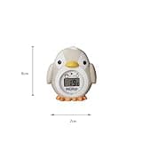 Nuby Penguin Baby Bath Thermometer - Digital Thermometer with Easy to Read Screen | BPA Free | Suitable from Birth (Grey)