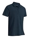 33,000ft Men's Polo Shirt Short Sleeve T-Shirt Golf Polo Moisture Wicking Quick Dry Polos Outdoor Sports Athletic Tennis Performance Breathable T-Shirt for Tennis Work Dark Blue(Nylon Spandex) XL