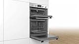 Bosch MHA133BR0B Serie 2 Built-in Double Oven with EcoClean Direct, 3D Hotair and LED display, Stainless steel
