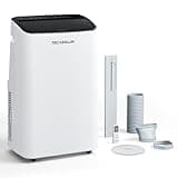 TECXERLLON 15000 BTU Portable Air Conditioner, 4-in-1 Quiet Air Conditioner with Cooling, Dehumidifier, Fan and Sleep Modes, 3 Speeds, Auto Swing, Cools