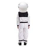 Spooktacular Creations Astronaut Costume for Kids with Movable Visor Astronaut Helmet, NASA Space Costume Halloween Costume Kids, Pretend Role Play Dress Up (White)-Small (5-7 yrs)