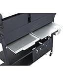 Woodland Grill 3 Burner Dual Fuel BBQ - Gas & Charcoal Barbecue Grill, Side Burner, Integrated BBQ Thermometer, 2 Warming Trays, Adjustable Flame. Propane Gas Regulator Included