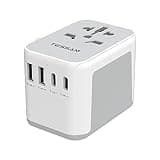 TESSAN Universal Travel Adapter Worldwide with 2 USB C and 2 USB A Ports, Universal Plug Adaptor UK to World, International Travel Adapter for Multi Countries EU, USA, UK, Australia, Thailand etc.