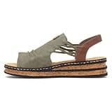 Rieker Antistress Womens Green Open Toe Sandal - Size 6 - Green