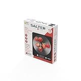 Salter Digital Kitchen Scale – Cooking & Baking Scales for Food Weight, Stainless Steel Weighing Platform, 5KG Capacity, Tare Function, Large LCD Easy Read Display, Measure Liquids, Black
