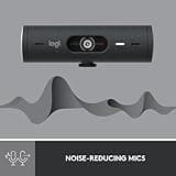 Logitech Brio 500 Full HD Webcam with Auto Light Correction, show Mode, Dual Noise Reduction Mics, Webcam Privacy Cover, Works with Microsoft Teams, Google Meet, Zoom, USB-C Cable, Streaming -Graphite