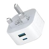 USB C Plug 20W Fast Charge, Apple iPhone Fast Charger Plug UK for iPhone 16/16 Pro/16 Pro Max/16 Plus/15/14/13/12/11/X/XR/XS/SE, Type C Plug UK Fast Charging for i Phone Apple Watch USBC Power Plug