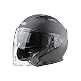 ViPER RSV22 Open Face Motorbike Helmet - Motorcycle Jet Crash Helmet for Men Women with Drop Down Sun Visor - ECE 22.06 Approved For Electric Bike Scooter Touring Moped Urban Motorbike Helmets