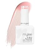 Mylee 5 in 1 Builder Base Strengthening Gel 15ml, UV/LED Nail Polish Coat for Hard Strong Nails Tips & Extensions, For Nail Art Decoration, Decals & Jewels, Professional Manicure Repair (Light Pink)