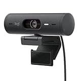 Logitech Brio 500 Full HD Webcam with Auto Light Correction, show Mode, Dual Noise Reduction Mics, Webcam Privacy Cover, Works with Microsoft Teams, Google Meet, Zoom, USB-C Cable, Streaming -Graphite